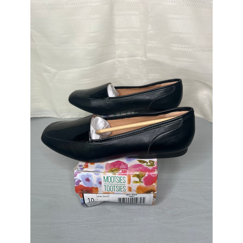 Mootsies Tootsies Edith Moc Toe Loafers Black Womens Size 10M - Picture 6 of 15